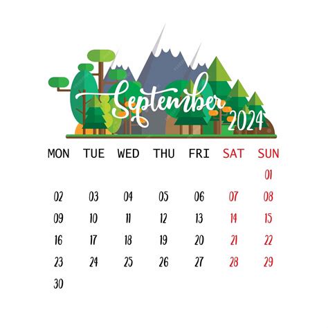 Calendario Mensual De 2024 Con Fondo Claro Para Planificador Editable E