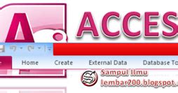 Moch Adi Abdurrahman Fungsi Menu Di Microsoft Access
