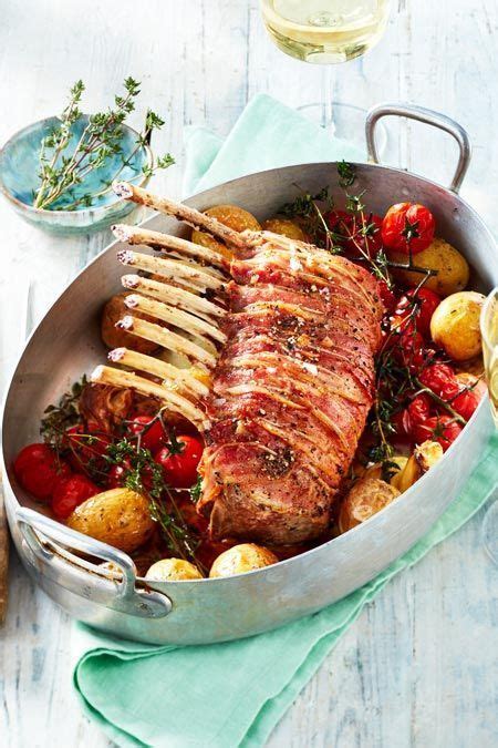 Lammkarree Braten Mit Tomaten Und Kartoffeln Lammbraten Rezept