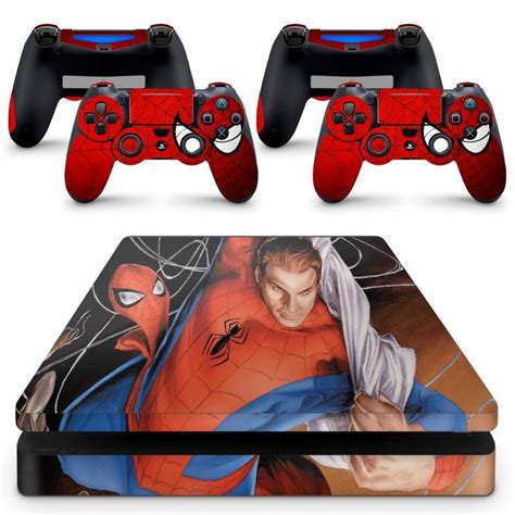 Skin Adesivo Protetor Para PS4 Slim Spider Man Homem Aranha Homem