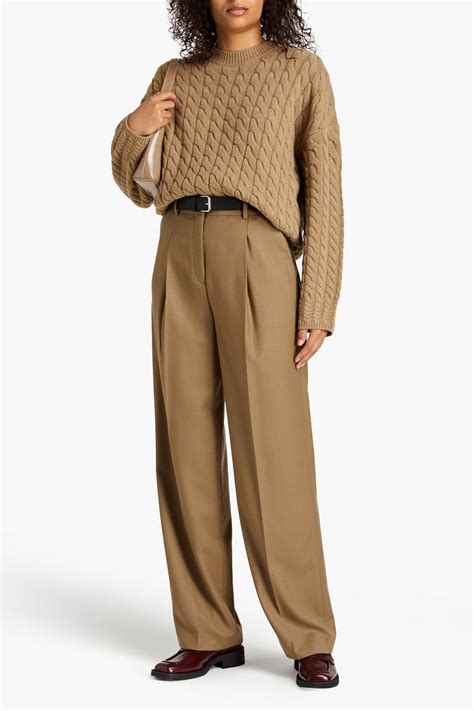 THEORY Karenia Cable Knit Wool And Cashmere Blend Sweater THE OUTNET