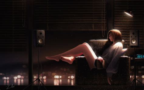 963 Wallpaper Anime Girl Sad Alone free Download - MyWeb