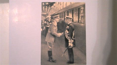 Germany Wwii Era Propaganda Postal Card The Furher Meeting King