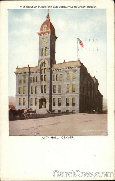 Street View of City Hall Denver, CO Postcard