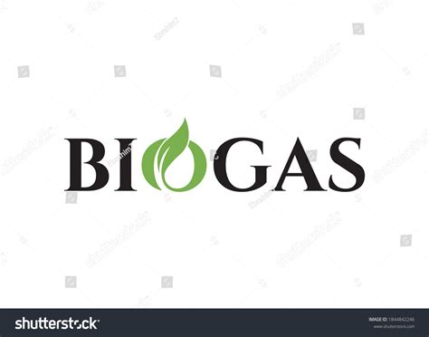 Biogas Typography Combination Mark Logo Design Stock Vector (Royalty Free) 1844842246