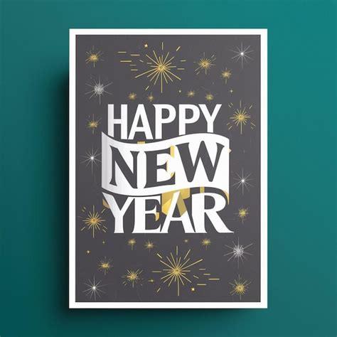 Features A Vibrant And Festive Happy New Year Poster Premium Ai