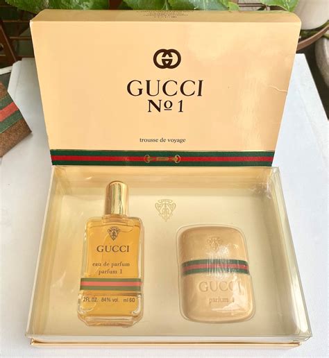 Vintage Gucci Parfum No 1 Edp 2oz Splash And Soap T Set With Etsy