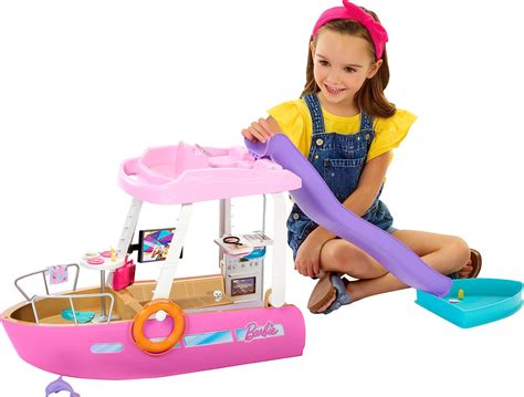 Barbie Toy Boat Playset, Dream Boat with 20+ Pieces Including Pool ...