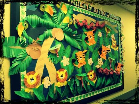 Jungle Bulletin Board Jungle Bulletin Boards Jungle Theme Classroom Preschool Bulletin Boards