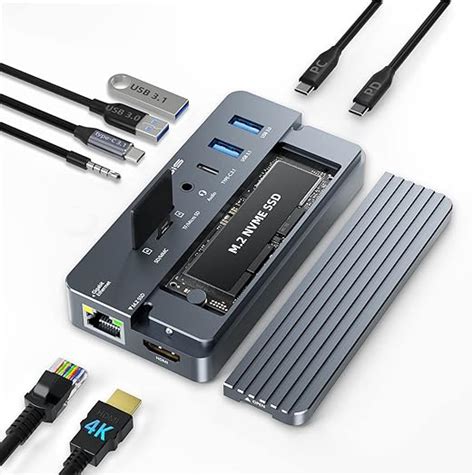 Usb C Hub Mit Festplattengeh Use In Usb C Hub Adapter Mit M Ssd