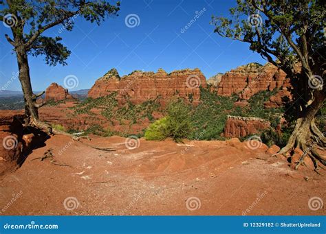 Beautiful Scenic Red Sandstone Rock Landscape Stock Photo - Image of ...