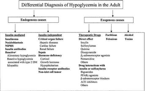 Hypoglycemia Oncohema Key