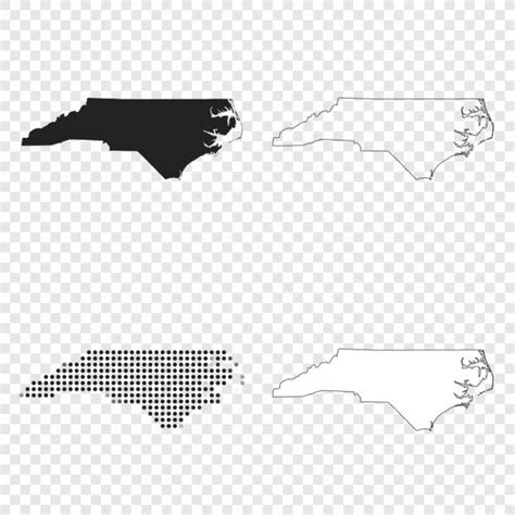 North Carolina Outline Transparent Stock Vectors Istock