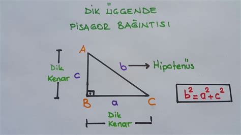 Dik Üçgende PİSAGOR BAĞINTISI Konu Anlatımı The Pythagorean