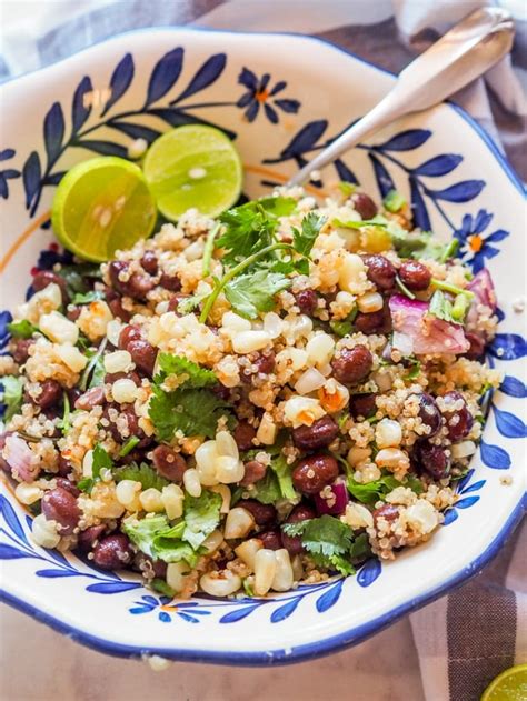 Mexican Quinoa Salad With Corn And Black Beans Vegan Dairy Free