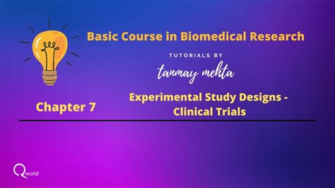 Basic Course In Biomedical Research Chapter 7 Experimental Study