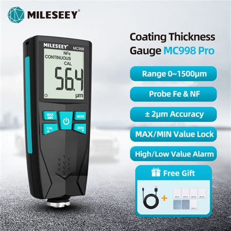 Mileseey High Precision Digital Coating Thickness Gauge MC998 0 1500μm