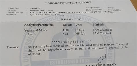 Analytes/Parameters Results. May I ask some help about microbial ...