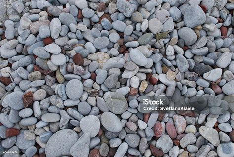 Red And Grey Natural Pebblestone On The Beach Stock Photo Download