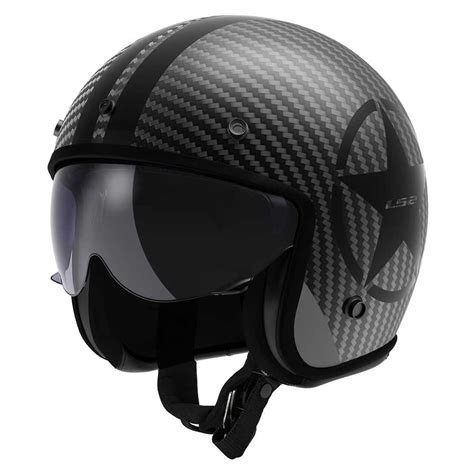 Ls Of Bob Ii Carbon Star Open Face Helmet Motardinn