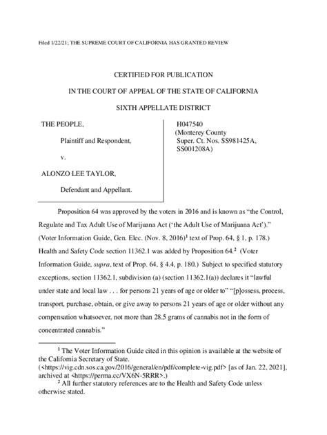 Fillable Online Proposition 64 California Courts Fax Email Print