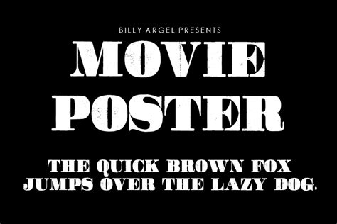 Movie Poster Font | Billy Argel | FontSpace