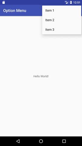 Android Option Menu Example - javatpoint