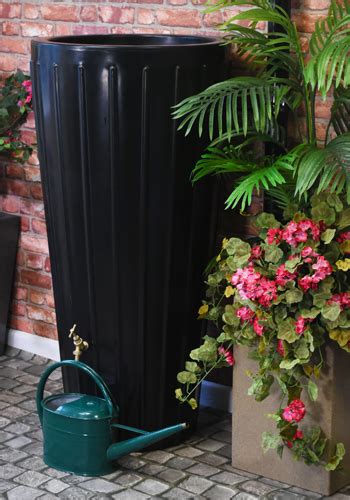 Ecosure Litre Cosmo Water Butt Planter Black