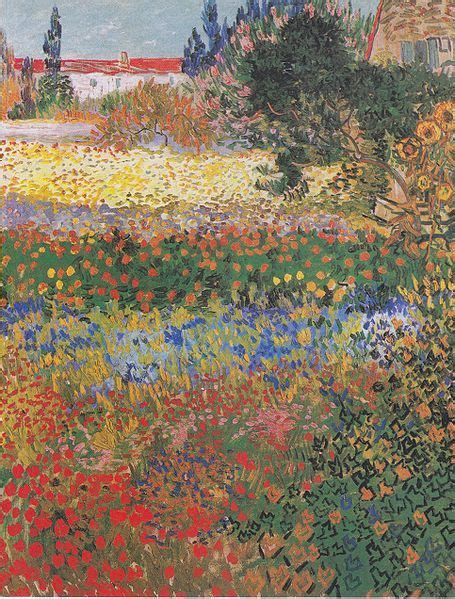 Vincent Van Gogh Flower Garden Arles 1888 Van Gogh Art Van Gogh