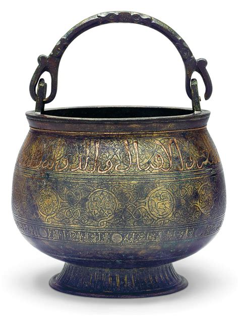 Exquisite 12th Century Copper-Inlaid Bronze Bucket from North East Iran