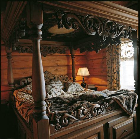 Wood Carved Bed Carved Beds Home Bedroom Gorgeous Bed