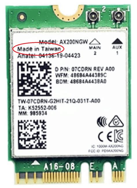 AX200NGW Wi-Fi module (met antennes) - Netwerken - GoT