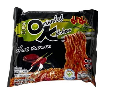 MAMA OK Oriental Kitchen 85g HOT KOREAN รส ฮอท โคเรยน แบบแหง BLACK ซองสดำ 1 ซอง บรรจ 85g