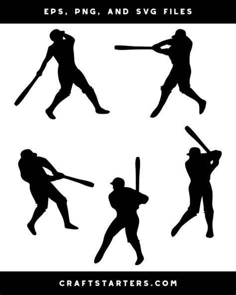 Baseball batter silhouette clip art – Artofit