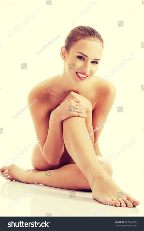 Front View Nude Woman Sitting On Stock Photo Shutterstock