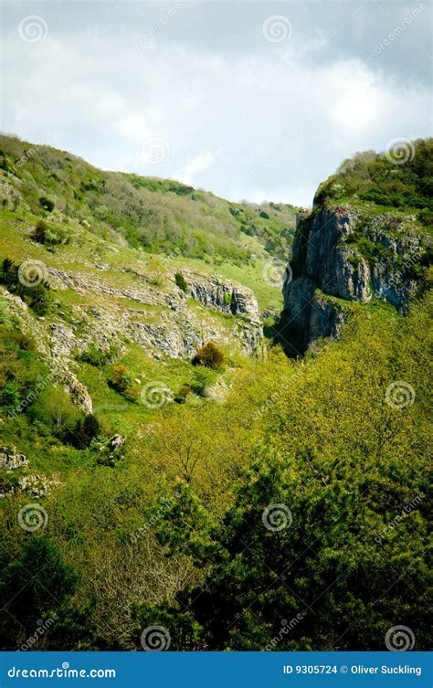 Cheddar Gorge stock photo. Image of rock, greenery, bushes - 9305724