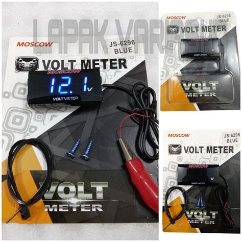 Jual Voltmeter Aki Digital Model Rizoma Volt Meter Aki Motor Warna Biru