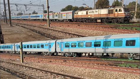 First LHB Run Kota NZM Jan Shatabdi Express Departing With Shiny