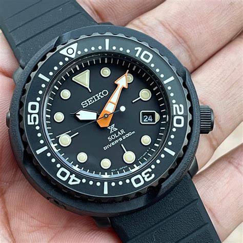 Lnib Seiko Prospex Tuna Solar Black Series Limited Edition Sne P