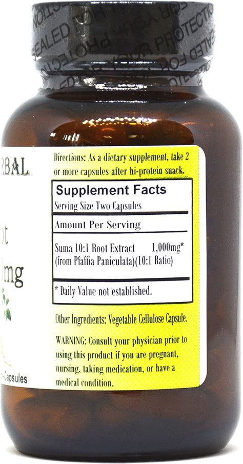 Buy Suma Pfaffia Paniculata Extract Mg Vegicaps