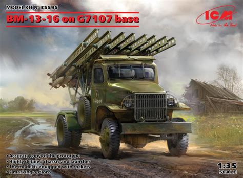 ICM 35595 BM 13 16 On Chevrolet G7107 Base Katyusha Stalin Organ 1 35