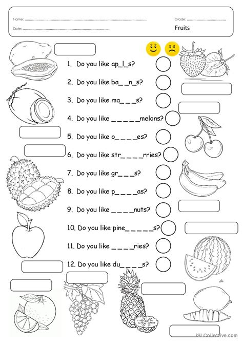 Do You Like Fruits Pictionary Pict English Esl Worksheets Pdf And Doc