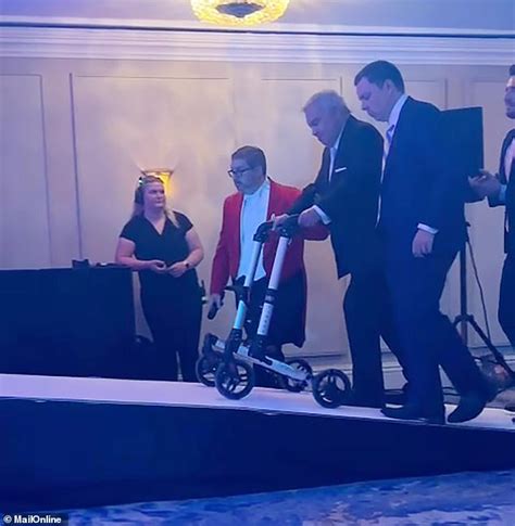 Eamonn Holmes 64 Leaves The TRIC Awards Using A Walker After