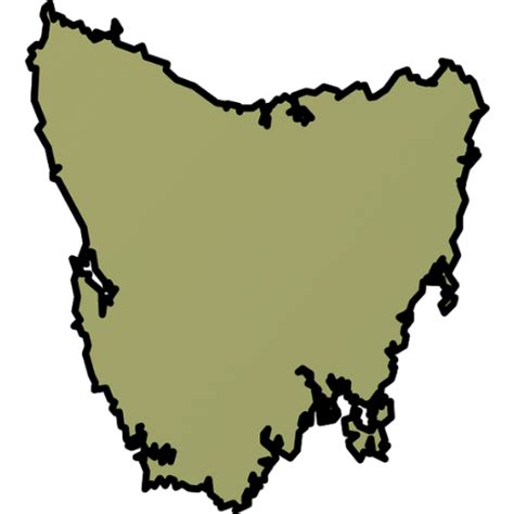 tasmania-australia-map-shaded-geography-outline - Girls' Brigade Australia