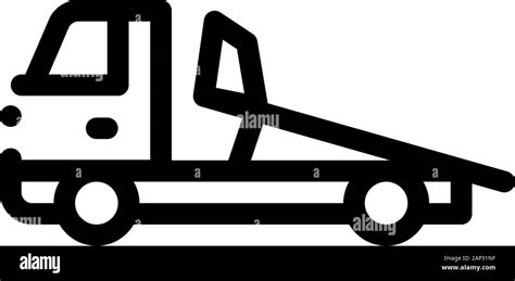 Evacuator Truck Icon Vector Outline Illustration Stock Vector Image