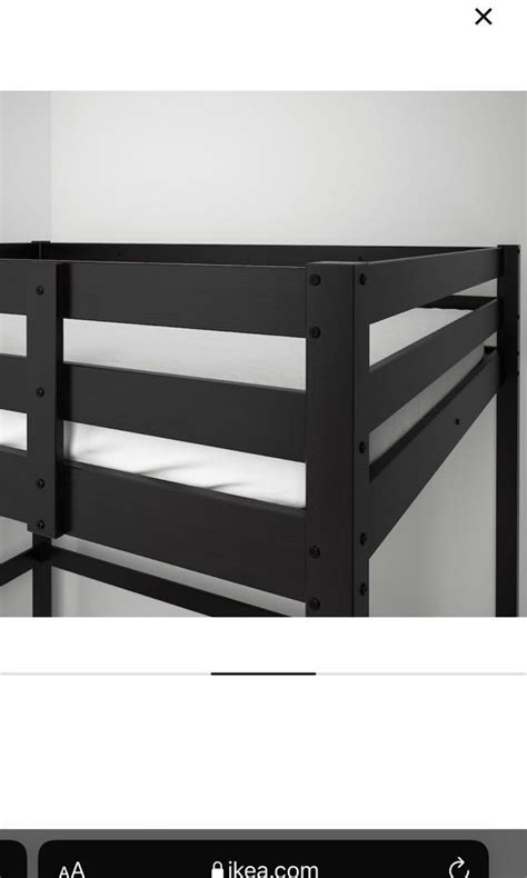 Stora Black Solid Wood Loft Bed Queen Furniture And Home Living