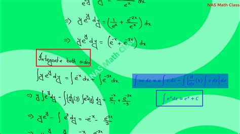 Solving Separable Differential Equation Example Part Ode Youtube