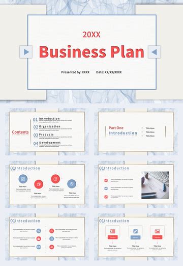 Blue Minimalist Business Plan Presentation Google Slide And Powerpoint