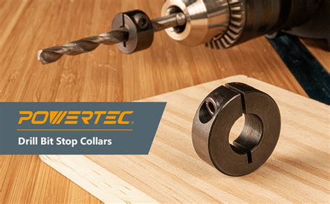 Powertec Drill Bit Stop Collar Kit With Metric System Size Markings