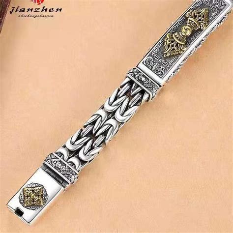 Купить Ретро хипстерский мужской браслет Серебряный прилив творческая ...